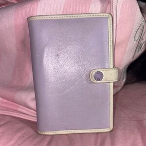 Coach Pastel Purple and Cream Card Holder